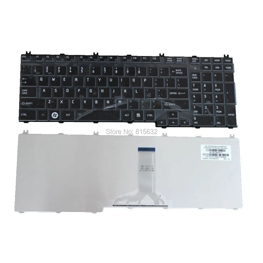 

New Laptop keyboards For Toshiba Satellite P300 L350 L355 L500 L510 L515 L582 Black US Version
