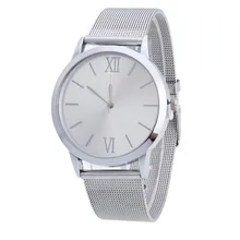 2017 Hot Sale Fashion New Fashion Women Ladies Silver Stainless Steel Mesh Band Wrist Watch