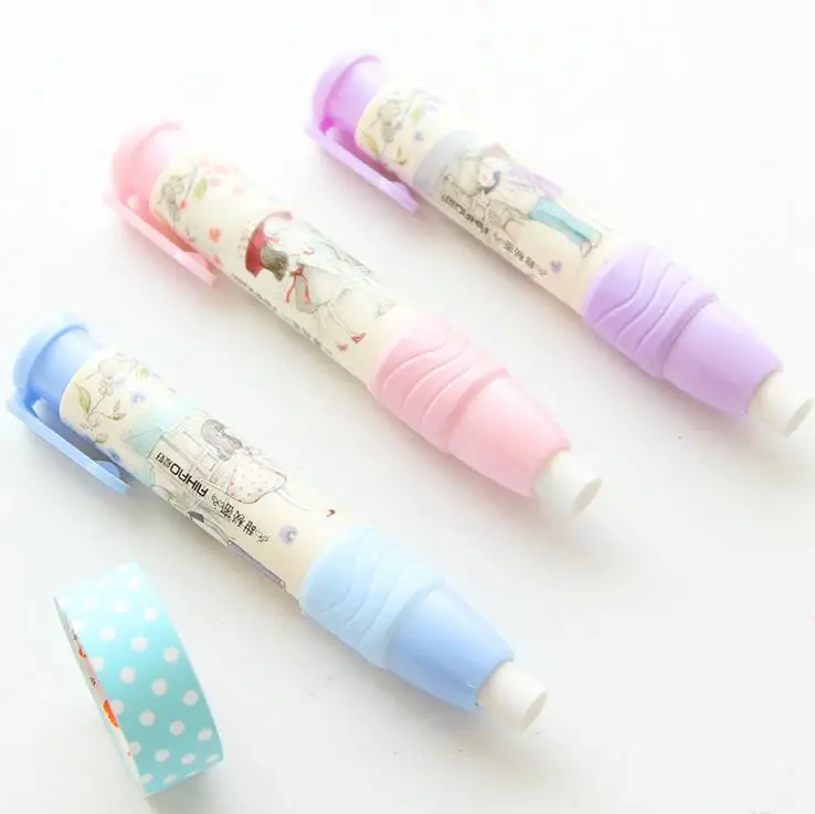 

1 Piece Stationery Students Pen Shape Eraser Rubber Novelty Gift Eraser Estuches Escolar School Office Supplies