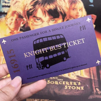 

Harry Wizarding Purple Bus Ticket Knight Bus Ticket 100% Screen (Movie) Accurate | HP Movie Prop Limited Supply