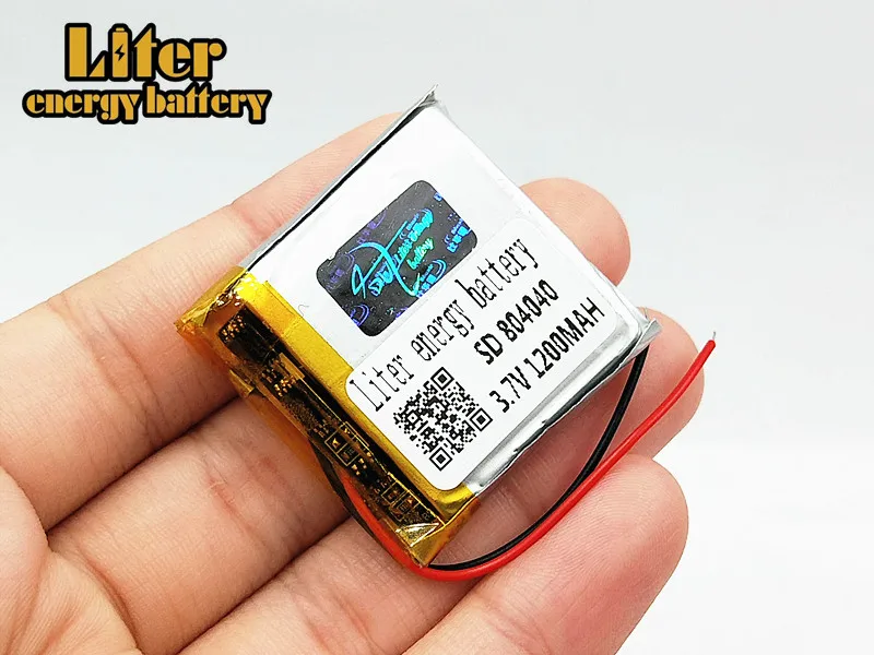 3,7 V полимерная литиевая батарея 804040 1200mAh большой емкости перезаряжаемая литий-ионная ячейка для камеры MP3 MP4 MP5 gps DVD светодиодный свет