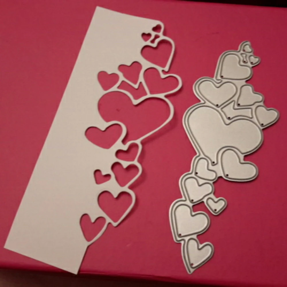 

New 2019 Heart Lace Edge Metal Cutting Dies For Scrapbooking Carbon steel Die Embossing Dies Cut Stencils DIY Decorative Cards