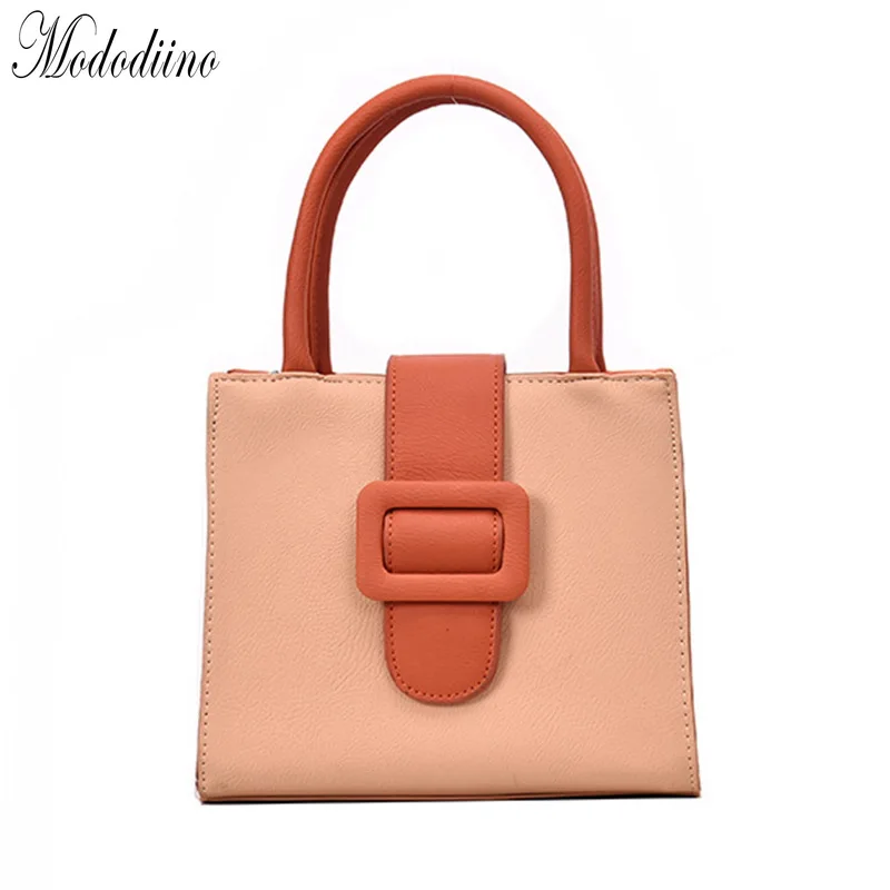 

Mododiino Contrast Color Handbag Panelled Women Shoulder Bag Mini Crossbody Bags For Women Ladies Handbag Women Bag Tote DNV1123