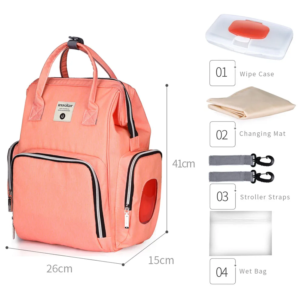 Jual Insular Bayi Popok Tas Ransel untuk Mumi Kapasitas Besar Perjalanan Tas Popok Hamil Menyusui Tas Bayi Ransel Perawatan Bayi