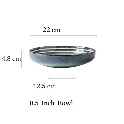 NIMITIME скандинавском стиле керамические западные стейк тарелка блюдо рисовая чаша домашняя чашка для воды кружка посуда - Цвет: 8.5 Inch   Bowl