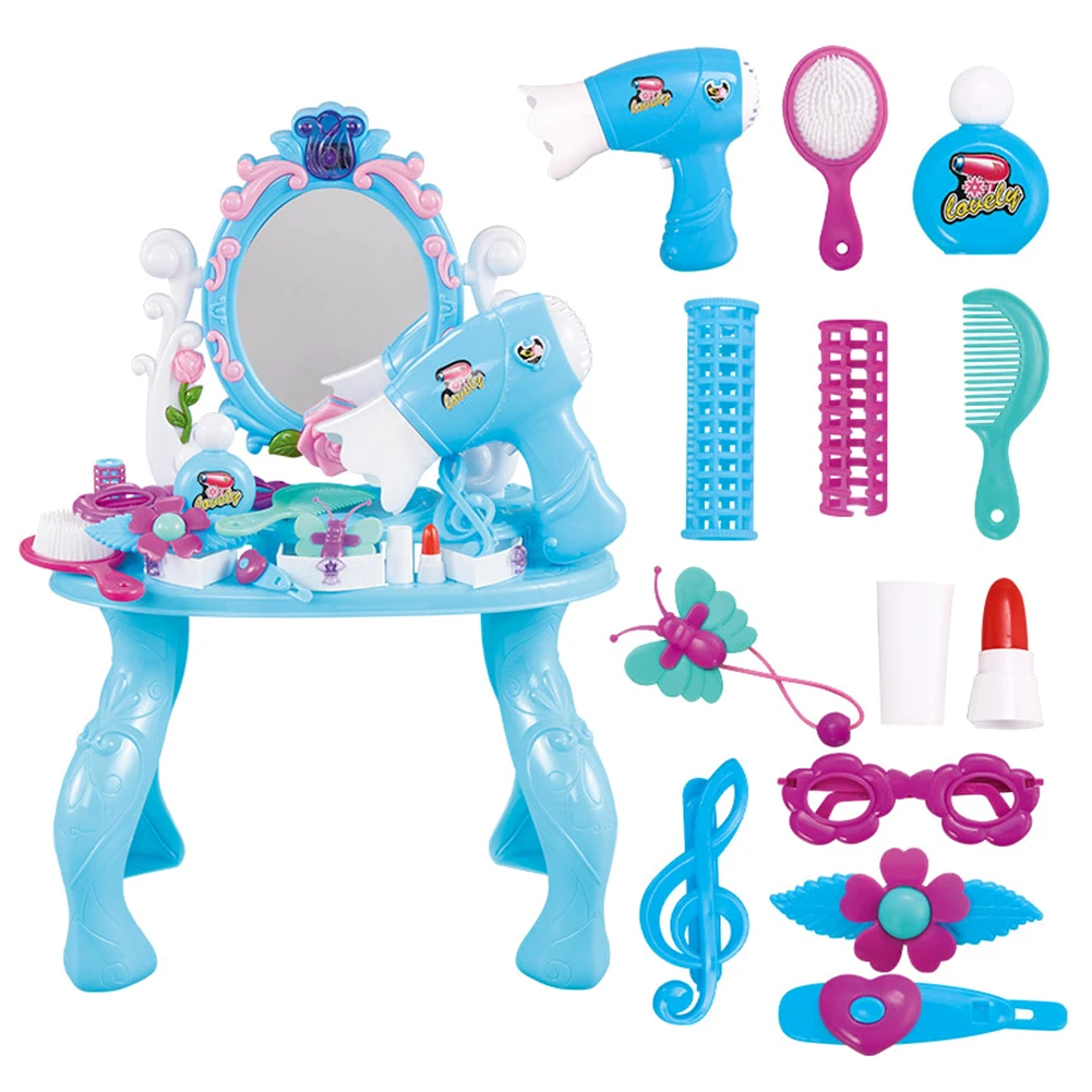 Модные детские туалетные инструменты игрушки девочка принцесса игрушечный туалетный столик набор макияж игрушечный туалетный столик