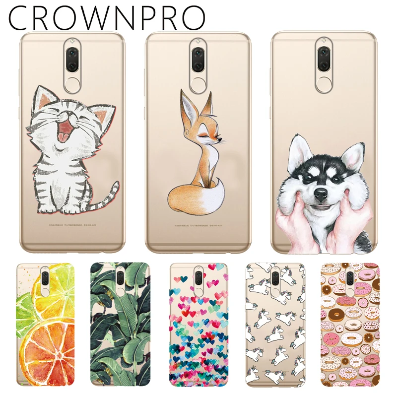 

CROWNPRO 5.9" Huawei Mate 10 Lite Silicone Case Nova 2i Back Cover Soft Huawei Mate 10lite / Nova 2i / Honor 9i Phone Print TPU