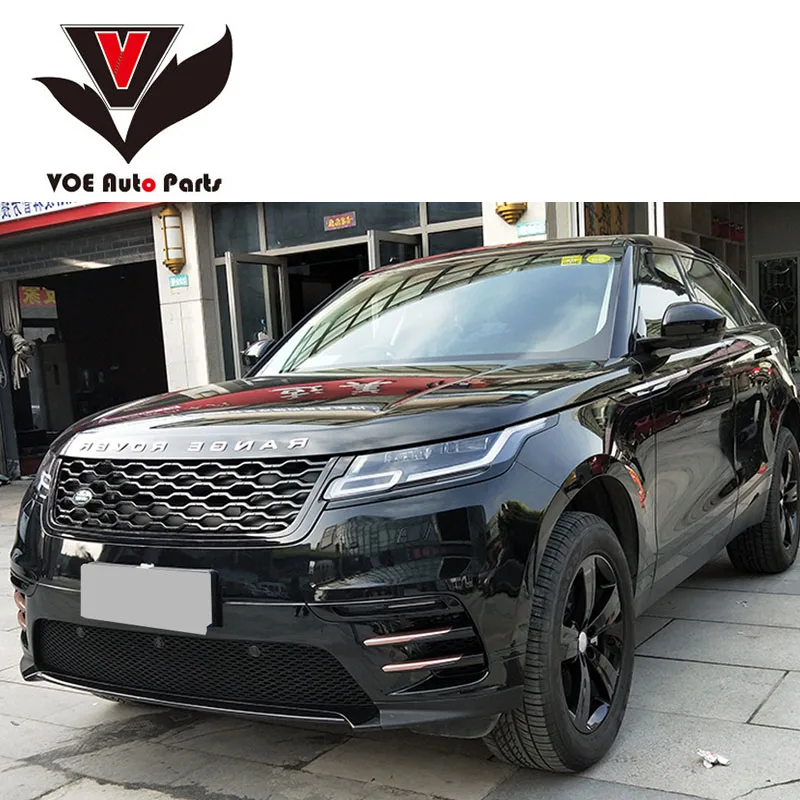 Velar ABS черный глянец Передняя гоночная сетка решетка решетки для Land Rover Range Rover Velar