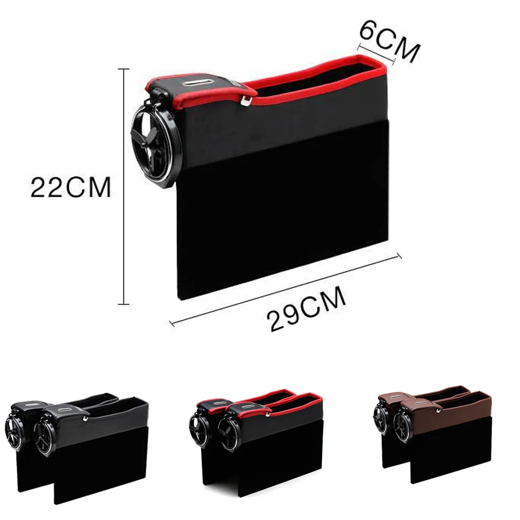 Новое сиденье автомобиля щелевая коробка для хранения чашки держатель для напитков Органайзер Авто зазор карман укладка Tidying для телефона Pad карты монета аксессуары