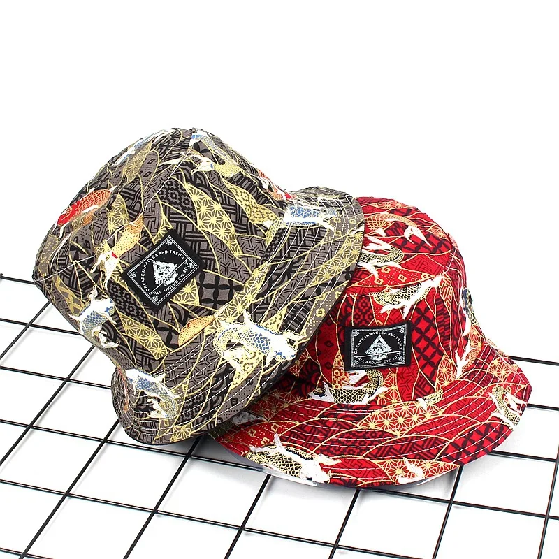 

Korean Street Style Double Sided Bucket Embroidery Letter Shades Japan Fashion Summer Vintage Korean Hat Woman Flat Beach Cap