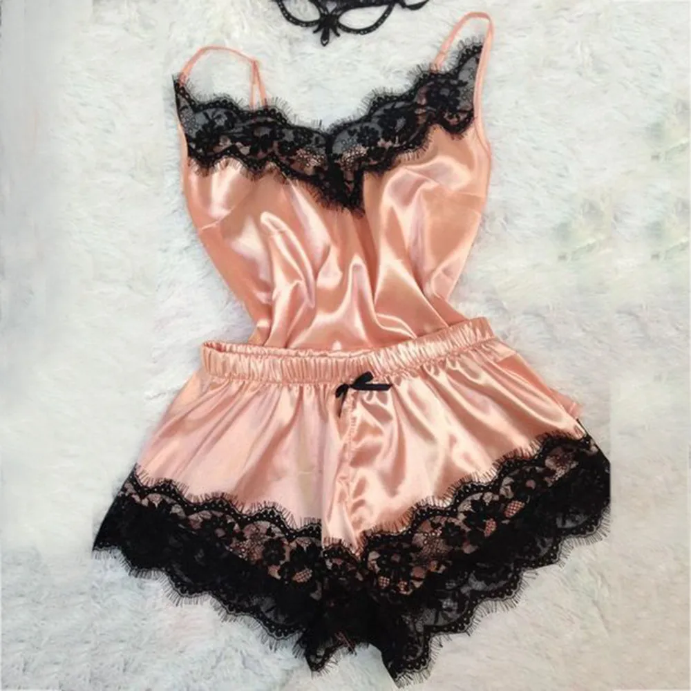 Fashion Sexy Lace Sleepwear Lingerie Temptation Babydoll Underwear Nightdress Lace Camisole Caraco Dentelle Femme