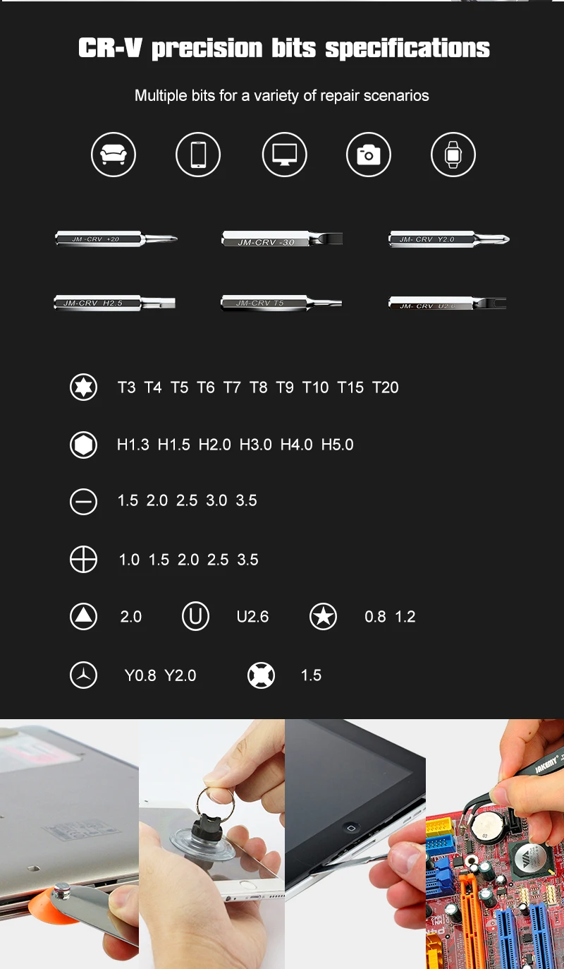 JAKEMY JM-8139 Многофункциональный Driver Драйвер бытовая ручная отвертка Набор инструментов для ремонта электронных DIY