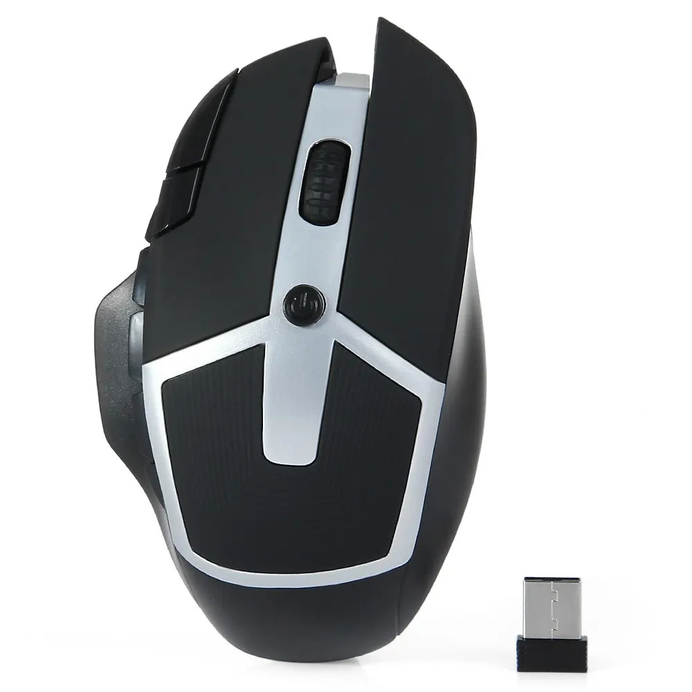 Ergonomic Design 10 Meter Plug And Play Mouse A875 2.4G Wireless