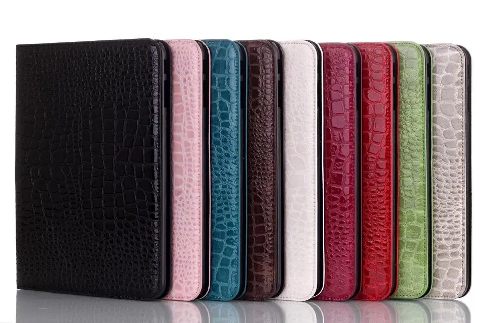 Best For Samsung Tab 4 T530 Cases Sparkle Crocodile Leather Flip Stand