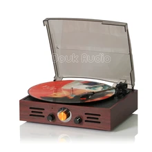 Music Hall Nostalgic Classic 3-Speed Stereo Turntable Phonograph LP Vinyl Record Player AM/FM Radio Built-in Speakers