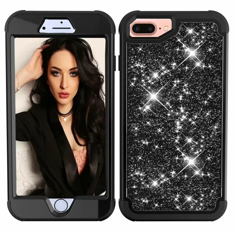 Beste Luxe Stralende Glitter Cover Voor iphone 7 7 Plus 6 6 S Plus Case Zachte Hart Telefoon Capa Fundas voor iPhone 8