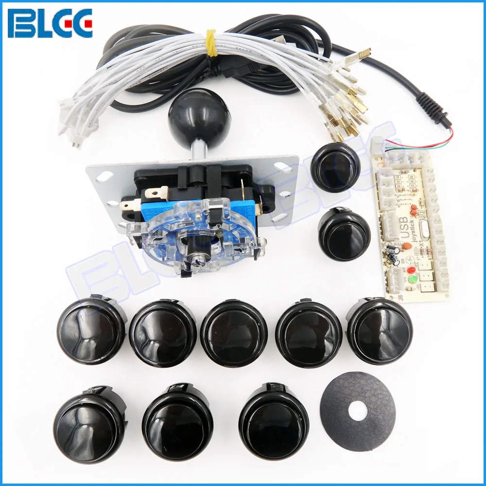

Arcade Joystick DIY Kit Zero Delay Game USB Encoder PC Joystick Computer Game+8 Arcade Button for Mame Jamma+Wire Harness