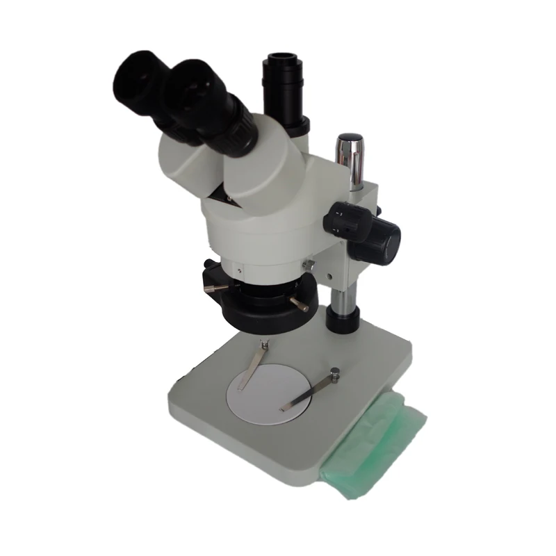 

7X-45X Simul Focal industrial soldering Trinocular stereo microscope 144 adjustable led light with 10/20 eyepiece