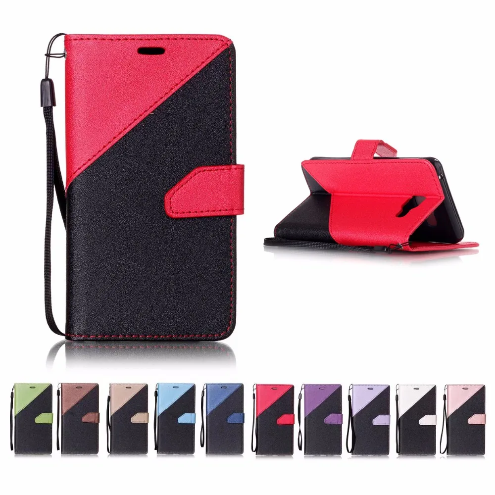 

PU Leather Flip Case For Samsung Galaxy A3 2016 SM-A310 A310 A3100 A310F 4.7" Dual Color Phone Case Protective Cover Capa