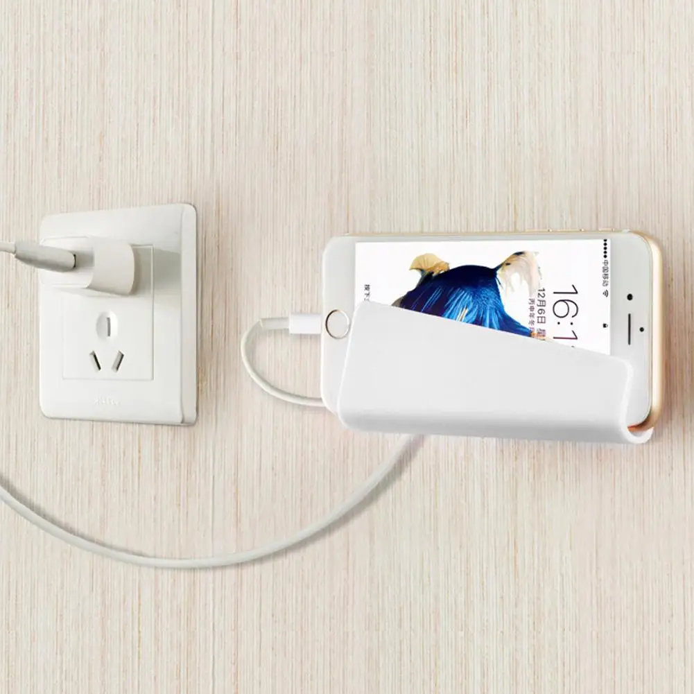 

Creative Traceless Wall Adhesive Stand Mount Mobile Phone Taking Charger Holder For Universal Mobile Phone Wall Holder