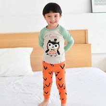 Детский комплект одежды для мальчиков и девочек; детский пижамный комплект; одежда для сна; г.; брендовая одежда с рисунком Совы; одежда для сна с длинными рукавами для малышей