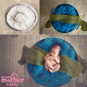 

4PCS/Set Baby Newborn Photography Pillow Basket Filler Wheat Donut Posing Props
