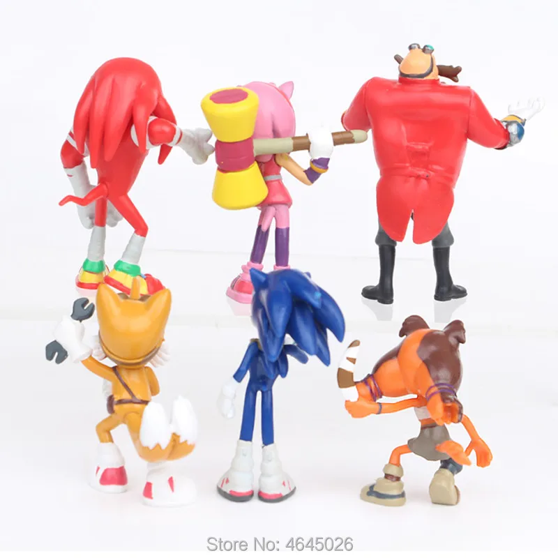 Sonic Boom Tail Sticks Werehog Amy Rose ПВХ Фигурки Доктор Эггман кастет аниме куколки статуэтки детские игрушки для детей