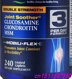 

Pride Double Strength Glucosamine,Chondroitin&MSM Joint Soother 240/bottle Support Joint Health&Joint Comfort Promotes Mobility