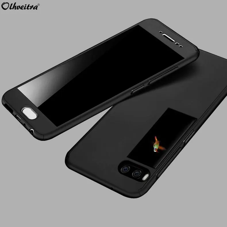 

360 Full Coverage Cover For Meizu Pro 7 Case Original Protective Plastic Fundas + Tempered Glass Case For Meizu Pro 7 Shell