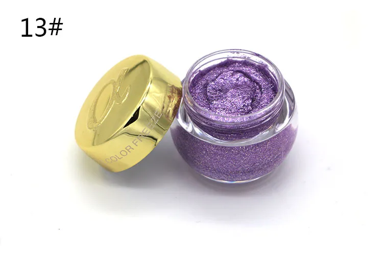 Love Alpha Single Color Eye Shadow Gel Eyes Makeup Glitter Nude Eyeshadow 16 Color EyeShadow Palette Shining Bright Brand Makeup (16)