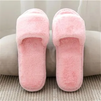 

Fashion home slippers female plush month of shoes air conditioning cotton-padded floor slippers indoor