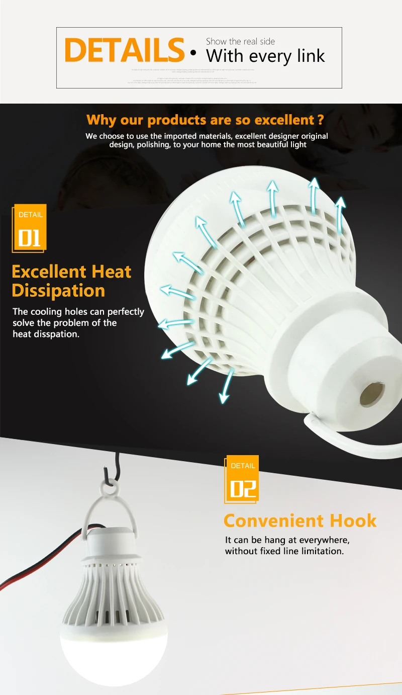 High Power 12V Led Bulb SMD 5730 Portable Led Lamp Outdoor Camp Tent Night Fishing Hanging Light lamparas 3W 5W 7W 9W 12W