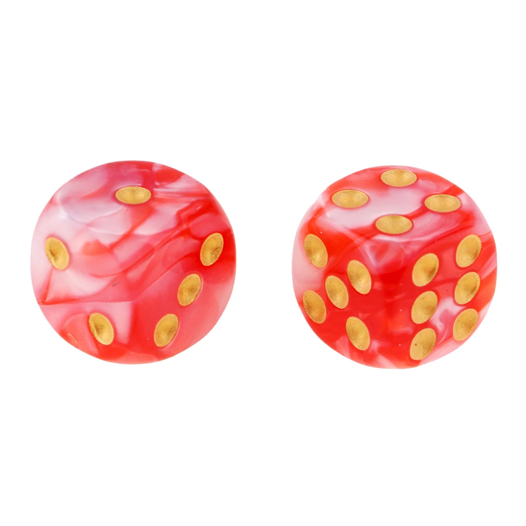 MagiDeal 10pcs 6-Sided Dice Set Bright Colors 16 mm Dice Game Multi-Sided Dice for Board Games Casino Gifts Teaching