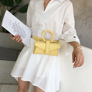 

Waist Bags For Women Solid Ladies Crossbody Chest Bag 2020 Fashion Round Handbag Female High-quality PU Shoulder Bags Fanny Pack
