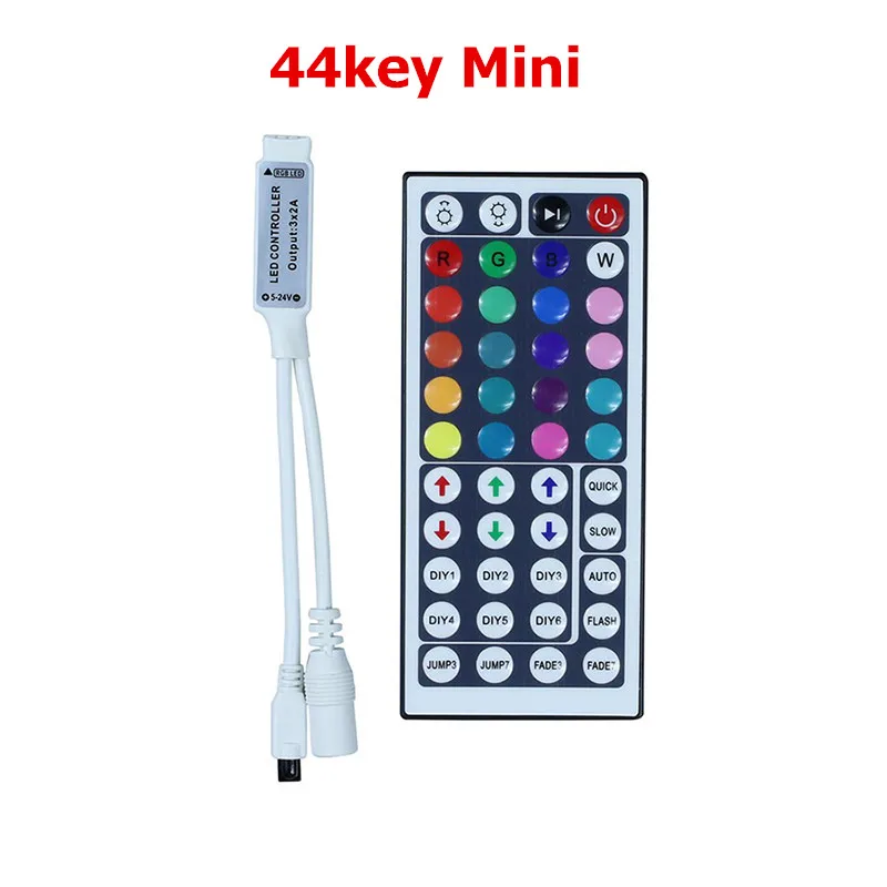 SMD 5050 12 V 300 светодиодный s RGB лента 5 M 10 M 15 M не водонепроницаемый гибкий светодиодный свет полосы многоцветный светодиодное ленточное освещение+ контроллер - Испускаемый цвет: Only 44key Remoter