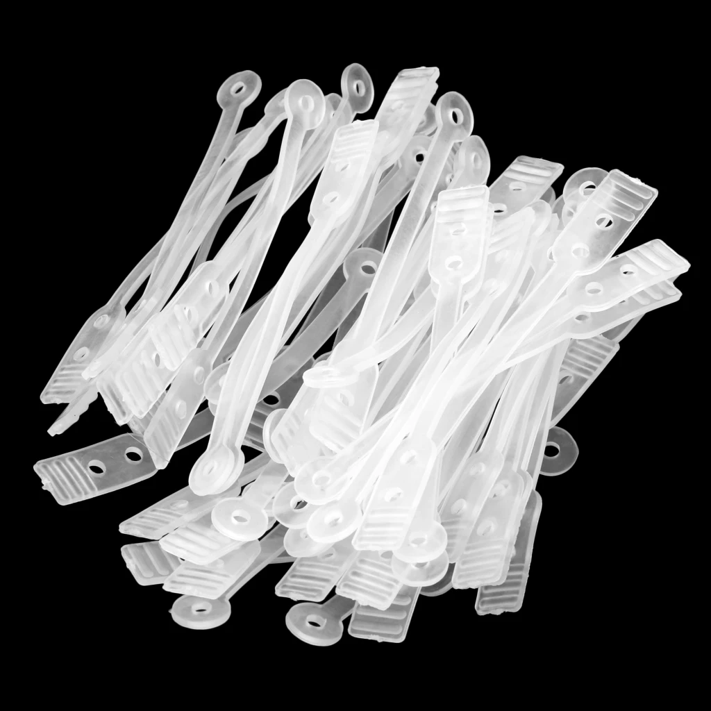 100pcs/pack Salon Hair Roller Rubber Band Hair Rod Clip Accessory Clear 