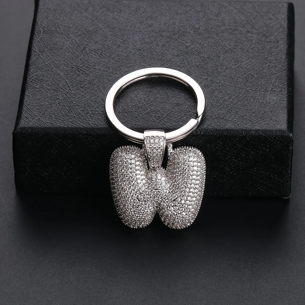 

Lateefah Custom Zircon Keychain Cute Single Letter Keychains Keyrings Personalized Shining Key Chain For Car Women Men Gift Etsy
