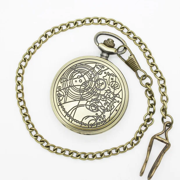 

(1042) 12pcs/lot DW doctor who desgin WATCH Necklace Engraved Quartz Pocket Watch Pendant, Party gift.