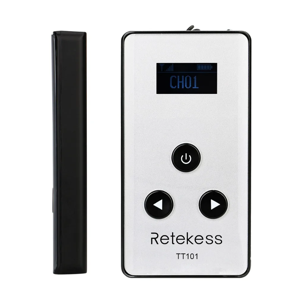 RETEKESS TT101 اللاسلكية جهاز إرسال سمعي 195-230 MHz ل نظام مرشد سياحي 99 قناة مؤتمر اللغة تفسير نظام RETEKESS TT101 اللاسلكية جهاز إرسال سمعي 195-230 MHz ل نظام مرشد سياحي 99 قناة مؤتمر اللغة تفسير نظام
