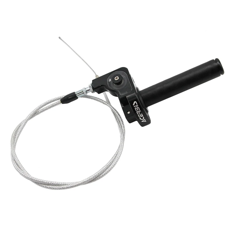 ZS MOTOS 22mm CNC Aluminum Acerbs Throttle Grip Quick Twister + Throttle Cable CRF50 70 110 IRBIS 125 250 Dirt Bike Motorcycle