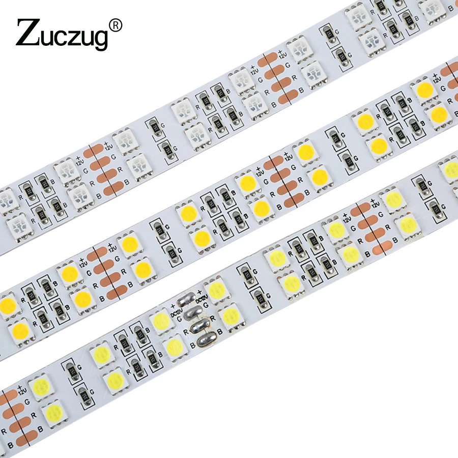 

DC12v 120leds/m led strip 5050 5m/reel double row warm white/white led tape light Non waterproof lighting indoor decoration home