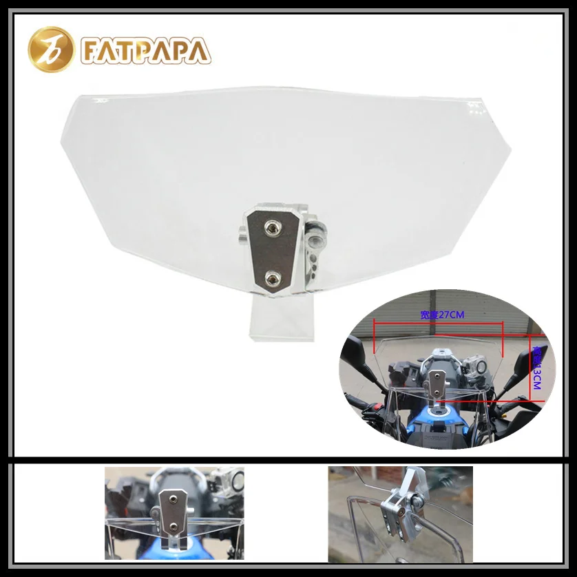 

Motorcycle Universal Extension Heightening Windshield Drag Wind Fit For Honda CRF1000L 2016 Africa Twin (All models)