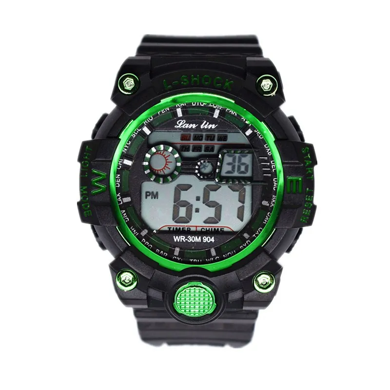

New Fashion Men'S Sports Multi-Function Waterproof Electronic Watch Student Children'S Silicone Digital Smart Clock Led Watch