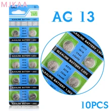 10 шт./упак. AG13 LR44 357A S76E G13 Кнопка Батарея 1,55 в щелочные Батарея 22 монета Батарея