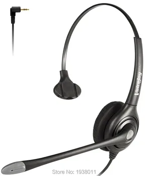 

2.5mm plug headphone with Volume control, Mute switch and QD cable for desck telephones with 2.5mm headset jack