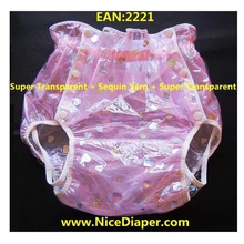 FUUBUU2221-Pink подгузники со звездами для взрослых и детей, пластиковые штаны для младенцев