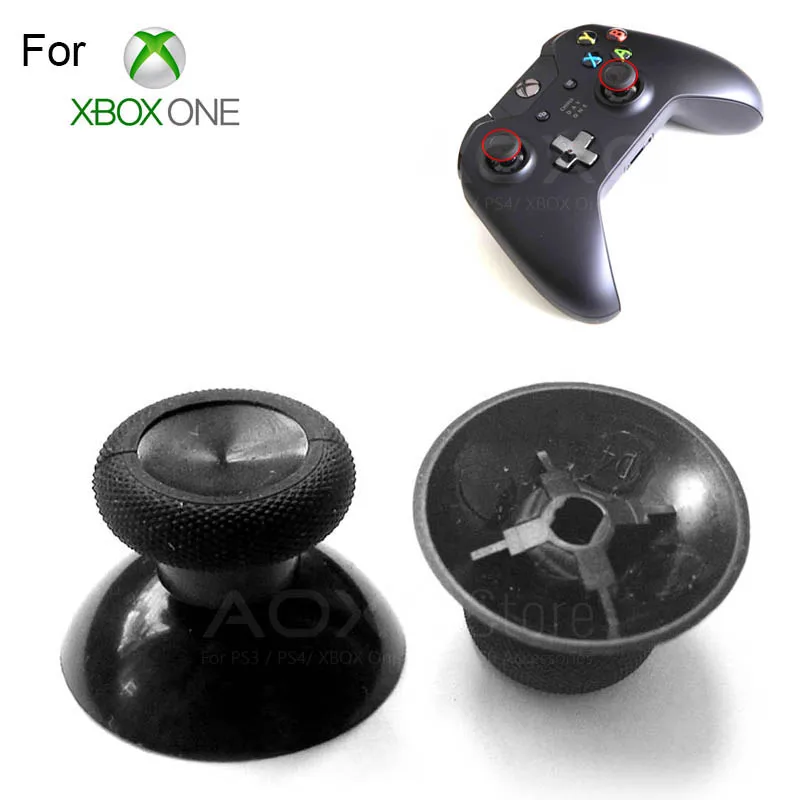2 Pcs Black Analog Joystick Stick for Xbox One Joystick Caps Controller