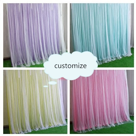 

romatic display prop ice silk cloth with sash party backdrops curtain Wedding background layout sign stage decoration 2X2meters