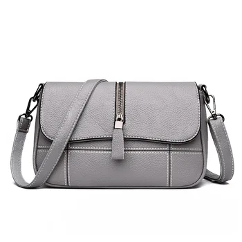 

Hot Sale Genuine Leather Women's Handbags Fashion Plaid Shoulder CrossBody Bags Ladies Messenger Bag Women Bags Bolsas Feminina