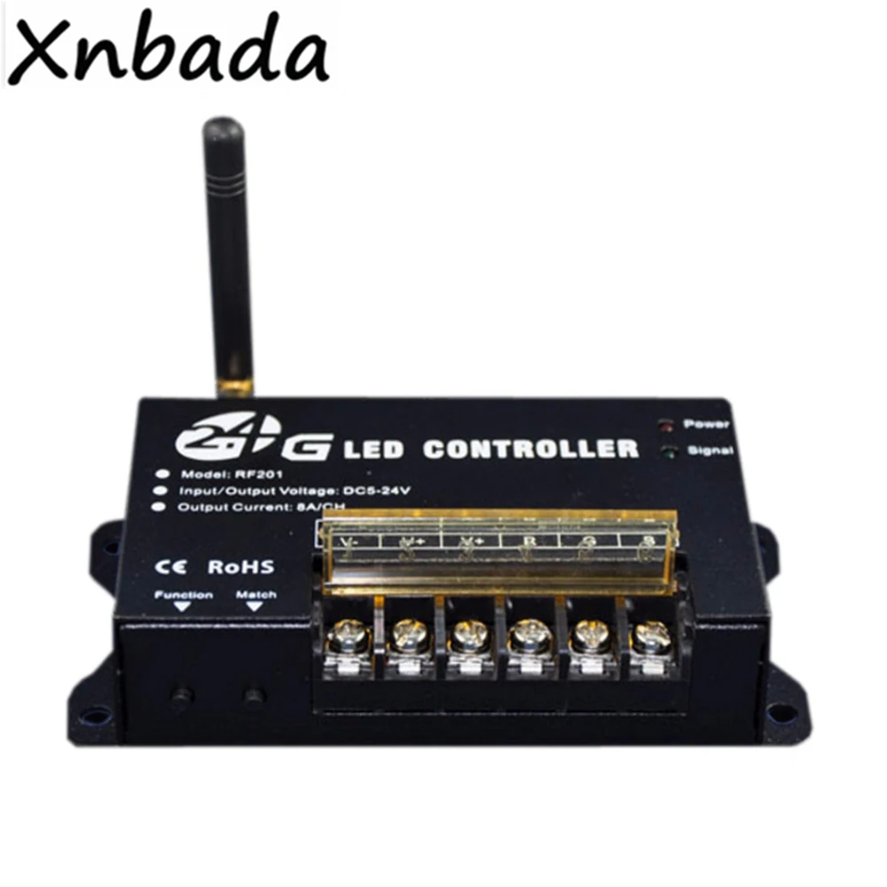 2,4G RGB светодиодный контроллер для RGB светодиодной ленты с беспроводным РЧ сенсорным пультом дистанционного управления выходной ток 8A/CH DC5-24V